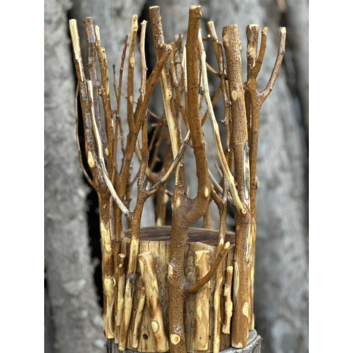 Veilleuse de Table de Nuit en Bois Sculpté