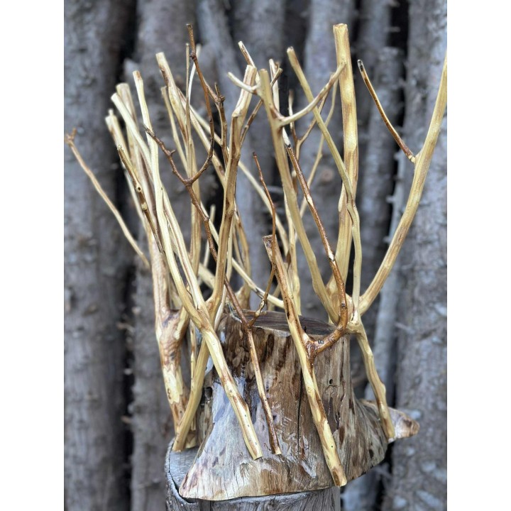 Veilleuse de Table de Nuit en Bois Sculpté