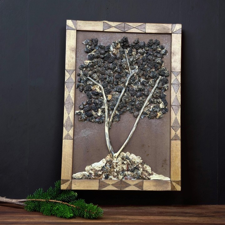 Tableau Mural Arbre d’Olivier – Artisanat Naturel & Cadre Rustique