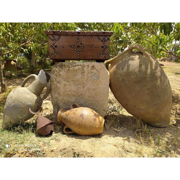 Coffre à bagages en bois massif
